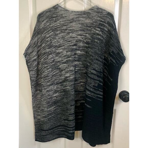 Pure Jill J. Jill Size Medium/Large Gray & Black Gradient Cardigan Short Sleeve - Picture 5 of 5